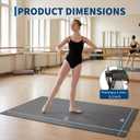 Garvee 6 x 4 ft Dance Floor,Portable Dance Floor Mat,PVC Non-Slip Exercise Flooring for Ballet Jazz & Pop for Home and Gym,Black