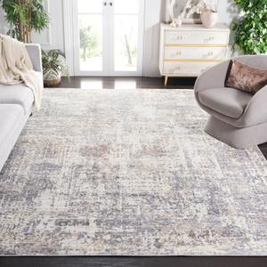 SAFAVIEH Shivan Collection 106" x 141" Ivory/Grey SHV195F Modern Abstract Non-Shedding Living Room Dining Bedroom Area Rug