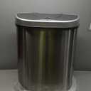 Ninestars DZT-70-11R Automatic Touchless Motion Sensor Semi-Round Trash Can/Recycler, 18.5 Gal. 70 L., Stainless Steel