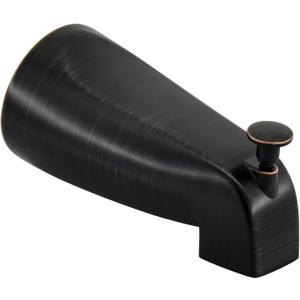 Slip Fit Tub Spout with Pull-Up Diverter for 1/2 inch Copper Tube, Oil-Rubbed Bronze