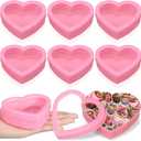 Wesiti 12 Pcs Small Heart Shaped Boxes with Window Valentine's Day Gift Boxes Plastic Storage Container for DIY Projects Presents Candy Jewelry Mother's Day Gifts (3.5 x 3 x 1.2 Inch,Pink)