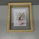 8x10 Floating Picture Frame, Solid Pine Wood with Double Sided Real Glass, Fit 5x7 or Display Any Size Photo up to 8x10, Wall Hanging or Tabletop Free-Standing, Natural
