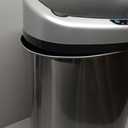 iTouchless 13 Gallon Oval Touchless Sensor Trash Can with Odor Filter, Fingerprint-Proof Stainless Steel, 50L Automatic Kitchen Garbage Bin, Smart Hands-Free Motion Lid, Quiet Soft-Close