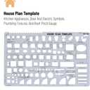 2 x Mr. Pen- House Plan, 3 pcs, Interior Design and Furniture Templates, Clear Flexible Plastic, Drafting Tools, Ruler Shapes for Architecture, 1/4 Inch Scale, Kitchen, Bath, Bedroom, Office, Living Room