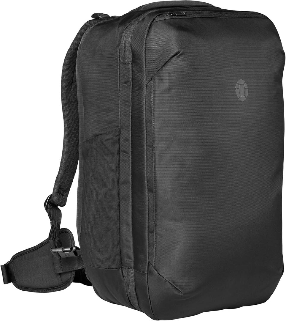 Tortuga 40L Travel Backpack Lite, Black - Large Carry-On Travel Backpack for Men and Women - Durable, Comfortable, Easy to Pack, Airline-Approved Bag with Laptop Compartment