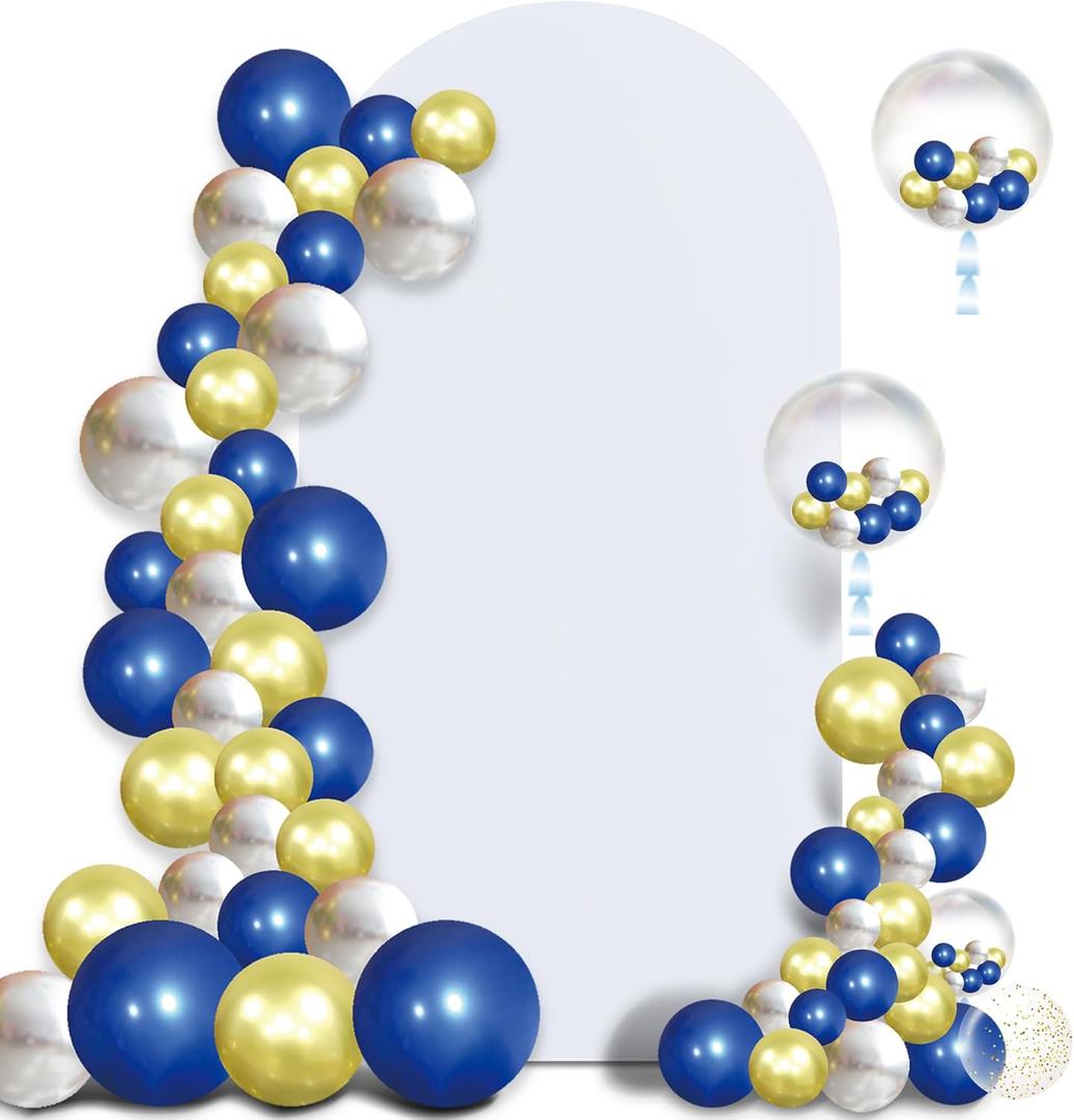 Arch Backdrop Stand Cover 6Ft White Thick Spandex Fabric Arch Backdrop Cover High Elasticity Fitted Round Top for Wedding Birthday Party Baby Shower Garden Decoration