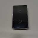 Smart Switch 118X72X33MM Need Neutral Wire,Aluminum Frame 2.5D Glass Panel,2.4GHz WiFi,APP Control Work with Tuya and Alexa,Black 2 Gang