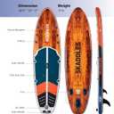 106 Inflatable Stand Up Paddle Board (SUP) for Adults and Youth with Non-Slip Deck Complete Accessories Kit, for Fishing, Yoga, Fitness & Family Fun