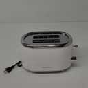 MELLERHOME Retro Toaster 2 Slice, 7 Browning Levels, 3 Functions (Reheat, Defrost, Cancel), Stainless Steel Features, Removable Crumb Tray, Under Base Cord Storage, White Toaster Kitchen Appliances