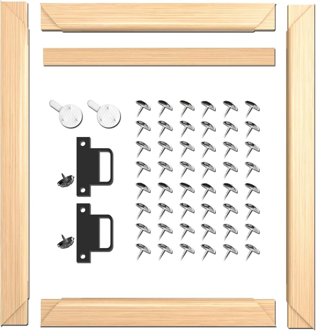 DIY Canvas Stretcher Bars Canvas Frame - Easy to Assemble, Gallery Wrap Oil Frame Kits Canvas Wood Stretcher Bars- for Oil Paintings, Prints, Paint by Numbers & Posters (24X36)