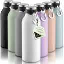 SipX™ Triple-Insulated Stainless Steel Water Bottle - 32oz. With Cover Lid, BPA-Free Reusable Insulated Water Bottle Keeps Cold For 24 Hours, (White)
