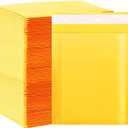 DaSen Kraft bubble mailers 6x9 Inch 100 Pack,Self-Sealing Paper Envelopes for Packaging,Strong Adhesion Envelope Mailers, Small Waterproof Cushioned Padded Shipping Bags Yellow #0