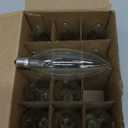 MEQIQTEK E12 60 Watt Incandescent Candle Light Bulbs, Chandelier Light Bulbs for Ceiling Fan, Vanity, Outdoor - Warm White 2500K, 500 Lumen Dimmable B10 Clear Candelabra Base Bulbs (12 Pack)