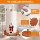 Christmas Paper Towel Holder - Santa Claus Winter Xmas Kitchen Countertop Bathroom Decor - Xmas Gift for Women, 3D Cute Decorations