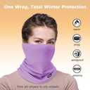 Adult Fleece Neck Warmer Gaiter | Windproof Face Mask for Winter Sports & Commuting | Unisex Warm Elastic Tube Scarf
