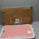 Foldable Laptop Table, Portable Lap Desk Bed Table Tray, Laptop Stand with Cup Holder & Tablet Slot & Lifting Handle for Working Writing Drawing & Eating (Pink)