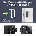 RV Door Lock Replacement, All-Metal Smart Keyless Entry Camper Door Lock | All-Metal RV Door Lock with Keyless Entry, 4 Unlock Ways: Keypad, Bluetooth, Remote & Keys