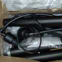 Dimmable Floor Lamp - 3 Lights Arc Floor Lamps for Living Room, 1000LM Modern Tall Standing Lamp With Gray Shades & Heavy Base, Mid Century Tree Floor Lamp for Bedroom Office, 3 LED Bulbs Included (Matte Black-Gray Linen Shades)