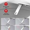 Rainsworth Smart Bidet Seat with Dual User Memory, Instant Heat & Auto-Dry Cycle - Adjustable Heated Seat, Warm Water, Stainless Nozzles, Remote & Knob Control for Elongated Toilets