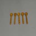 Bamboo Spoon Set (5 Pc), Small Kitchen Teaspoons, Tiny Wooden Spoons Perfect for Sugar, Spices, Seasoning, Coffee, Jam, Herbs, Honey & Dessert