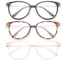 Gaoye Blue Light Blocking Glasses - Trending Round TR90 Frames, Metal Arms, UV400 Protection - Matching Soft Case