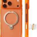 TORRAS Ostand Q3 Air for iPhone 17 Pro Case 6.3'' with Stronger Magnetic Stand, Fit for Magsafe, Airbags Miltary Protection, Camera Control for iPhone 17 Pro Case, Shockproof & Stylish, Horizon Orange