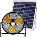 lcocove Outdoor Fan Can Running 5-24 Hours, Solar Powered Fan For Shed, Home, Outside, Camping with USB Output For Emergency Situation Without Electric, Medium