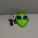 Tanganan LED Alien Mask for Adult Kids,Halloween LED Light up Mask 3 Modes Lighted Face Mask for Festival Cosplay Costume (1Pc+Gloves)