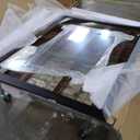 SMIROR Matte Black Bathroom Mirror for Over Sink 48x 36 inch, Metal Thick Frame Rectangle Vanity Mirror for Wall, Anti-Rust, Horizontally or Vertically Mounted