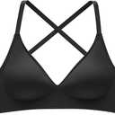 Push Up Bras for Women No Underwire Full Coverage Comfortable Wireless Seamless Everyday Padded Low Back Bras with Support Black XL