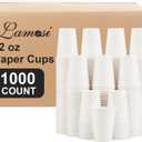 Lamosi 1000 Count 12 oz Paper Coffee Cups Bulk, Disposable Paper Cups for Hot or Cold Drinks, 12 Ounce White Beverages Water Cups for Party, Picnic, Travel, Events, 12 OZ-1000 Pack