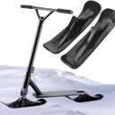2Pcs/1 Set Snow Sled Conversion Kit, Fold Skate Board Outdoor Snow Sled Attachment for Kids