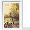 KTKDE 12x18 Wooden Picture Frame,Display Pictures 11x17 with Mat or 12x18 Without, Tempered Glass, 18 by 12 White Frame Wall Gallery Photo Frames Poster Frame best gift