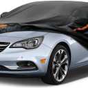 Kayme Sedan Car Cover Fit for Buick Cascada (2016-2019) Automobiles All Weather Waterproof, Outdoor Cover Sun Rain Protection, with Lock and Zipper Door.Black