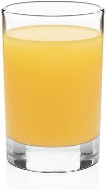 Libbey Fruit Juice Glasses, Heavy Base Glass Drinking Glasses Set of 5, Breakfast Juice Cups, Everyday Clear Drinking Glass Set for Cold Drinks