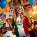 TeeTea Soccer Jersey Size S-L, 2026 North America Soccer Cup Merchandise, Soccer Fan Jersey Breathable, Team Mexico(US, Alpha, Medium, Mexico)