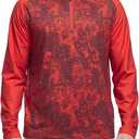 Rouen Quarter Zip Pullover Men Lightweight Dry Fit Athletic Mock Neck Midlayer Print Golf 1/4 Zip Pullover Mens Sweatshirts