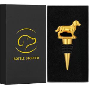 LKKCHER Golden Retriever  Stopper, Gifts Dog Gifts for Women Men Dad Dog Lovers, Bottle Stoppers for  Champagne, Birthday Gifts, Father Day Gifts, Christmas Gifts, Gold