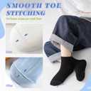 DoSmart Kids Ankle Socks Boys Girls Youth Teen Athletic Short Cotton Breathable Quarter Seamless Running Sock 6 Pairs (9-12 Years)