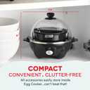 Dash Rapid Egg Cooker - Boiler, Poacher & Steamer - Includes Measuring & Recipe Guide - Dishwasher Safe - BPA Free - Holds 7 Eggs, Black