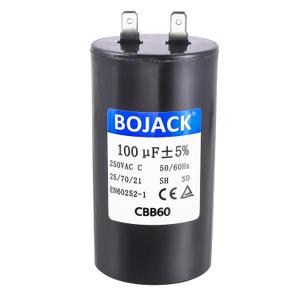 BOJACK CBB60 100uf 250 Volt 50/60Hz AC Capacitor Round Run Start Capacitor