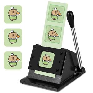 Fridge Magnet Paper Cutter 2'' x 2'' Square Magnet Button Cutter 2.36 Square Paper Cutter Punch for Fridge Magnets Pin Badge Making DIY Craft