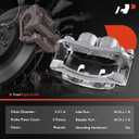 A-Premium Disc Brake Caliper Assembly with Bracket Compatible with Select Infiniti and Nissan Models - QX56, QX80, Titan, Armada - Front Driver and Passenger Side, 2-PC Set