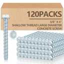 Tandefio 120 Pack 3/8 x 4 Concrete Anchors and Screw Kits Galvanized