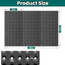 EVERHANGER Metal Pegboard Panels 24" x 12", Heavy Duty Steel Peg Boards for Garage, Pegboard Wall Organizer for Tool Storage and Organization, Black, 3 Pack