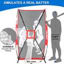 Baseball Softball Batter Dummy,Pitching Training Mannequin,Pitching Aid for Improved Accuracy (Red)