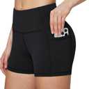 baleaf Women's 3" Biker Shorts High Waist Yoga Workout Gym Running Volleyball Spandex Shorts with Pockets XS