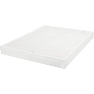 Amazon Basics Sturdy Smart Box Spring Bed Base, 7-Inch Height Mattress Foundation, Tool-Free Easy Assembly, Full, 74" x 53" x 7", White