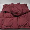 Amazon Essentials Women's Relaxed-Fit Mock-Neck Short Puffer Jacket  (Previously Daily Ritual), Dark Burgundy, 2X