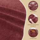 Adirondack Chair Cushion - Corduroy Fabric, High-Density Sponge, Durable Comfort Non-Slip Bottom Tufted Seat Pads with Ties, CorduroyDark Red, 44x19x4 inch
